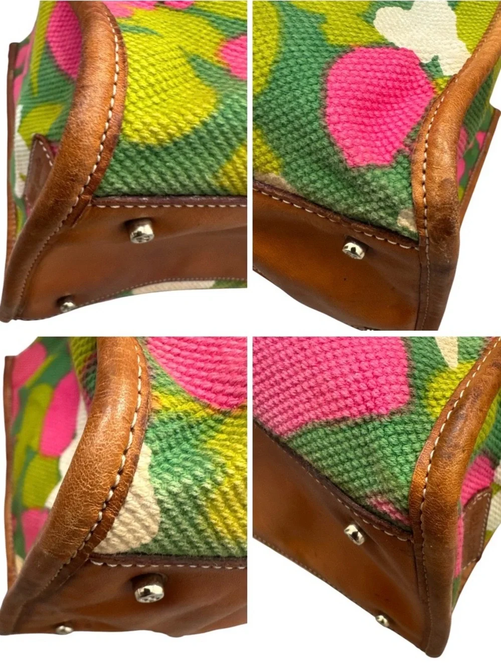 Vintage Kate Spade Boho Retro Summer Spring Floral Handbag Tote **Fair READ**